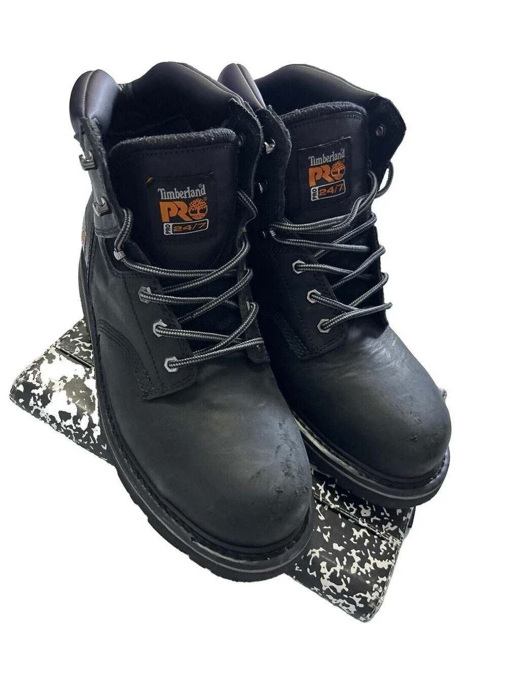 Timberland Men's 6 Inch Premium Waterproof Boots Black Nubuck Men’s Size 10.5